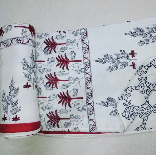 Hand block 100% cotton bed cover 6