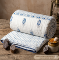 Hand block 100% cotton bed quilt 6