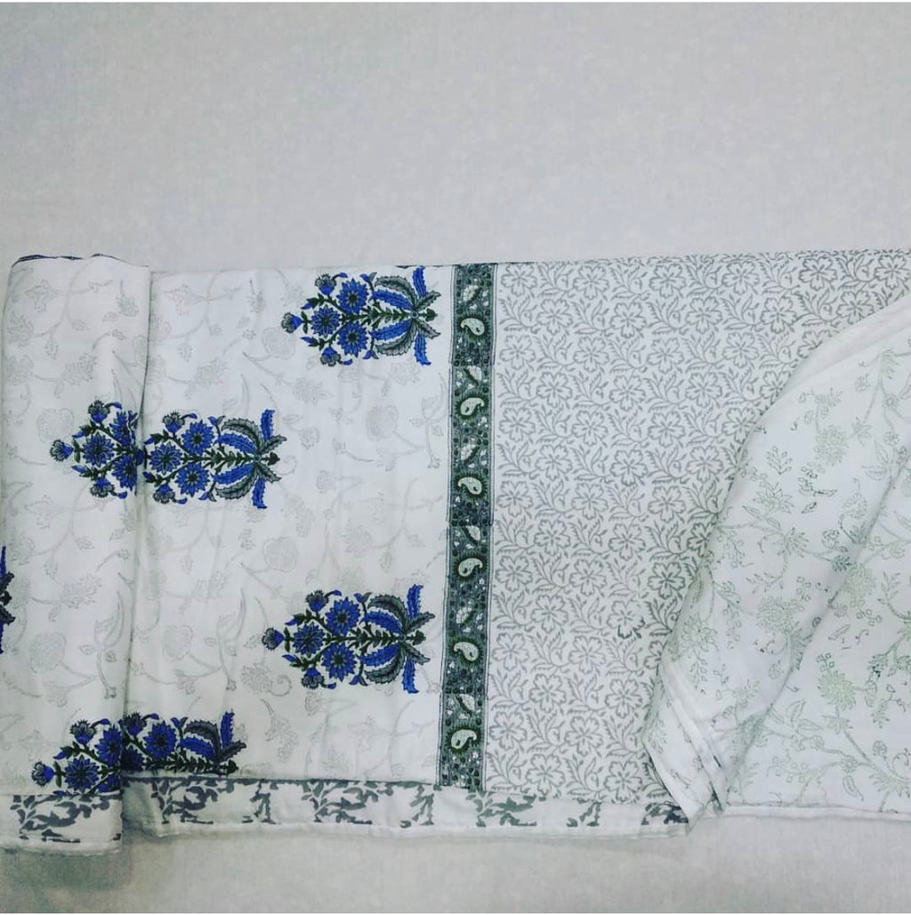 Hand block 100% cotton bed cover 5