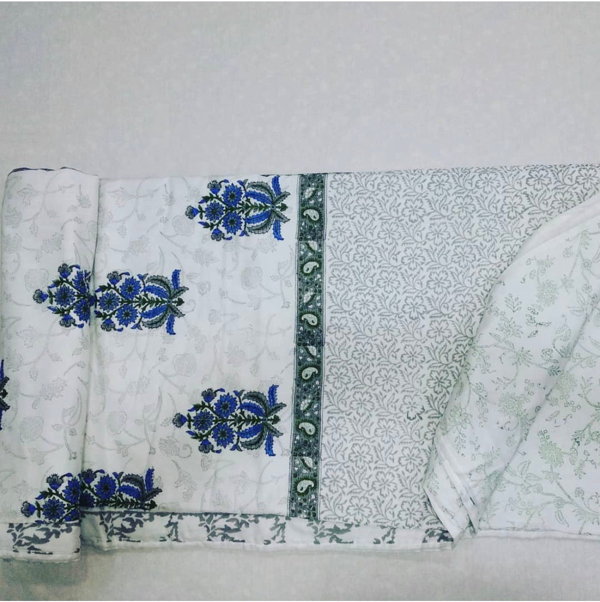 Hand block 100% cotton bed cover 5