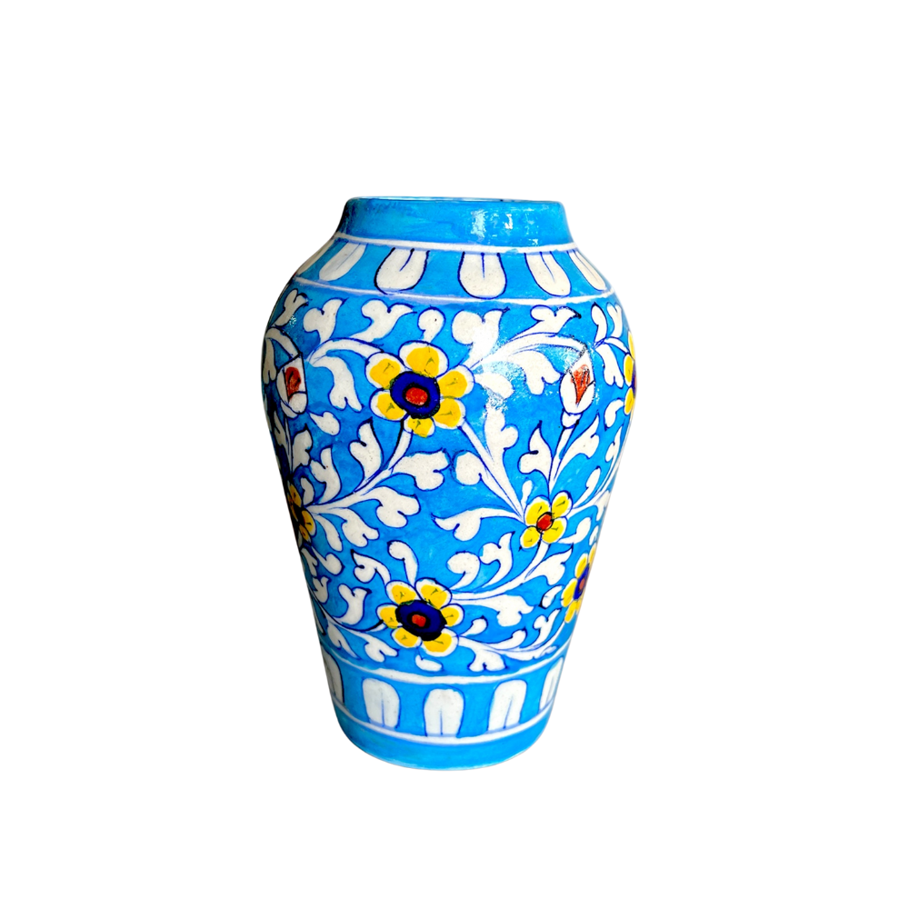 Jaipur Blue Pottery Handiya Vase