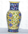 Jaipur Blue Pottery Cylindrical Vase