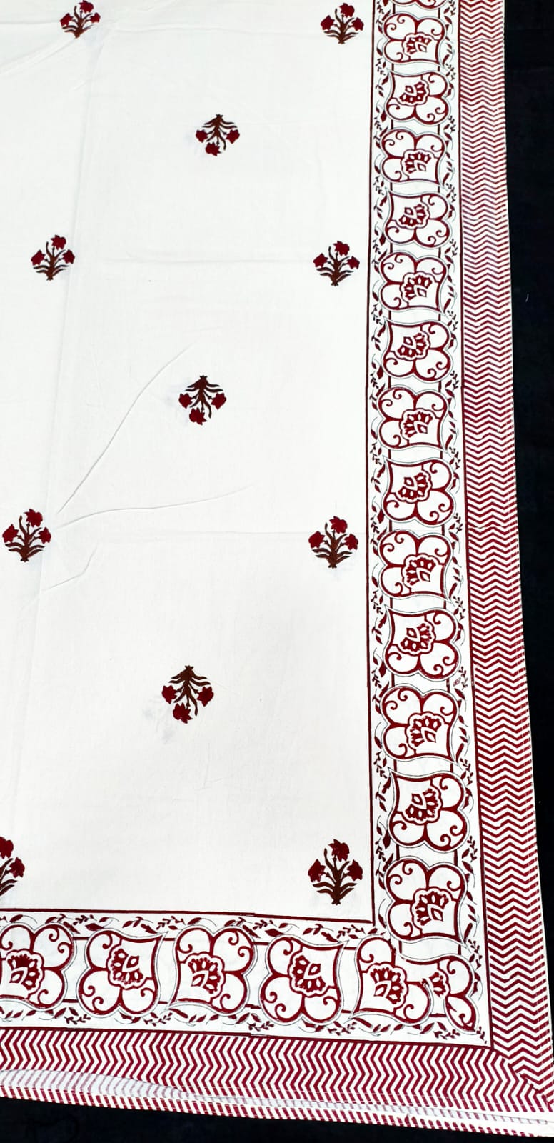 Hand block 100% cotton bed sheet