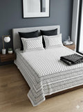Hand block 100% cotton bedsheet black