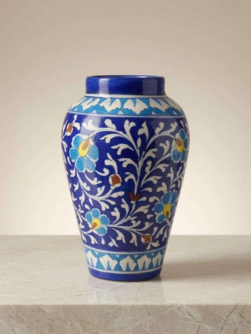 Jaipur Blue Pottery Handiya Vase