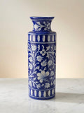 Jaipur Blue Pottery Cylindrical Vase 3