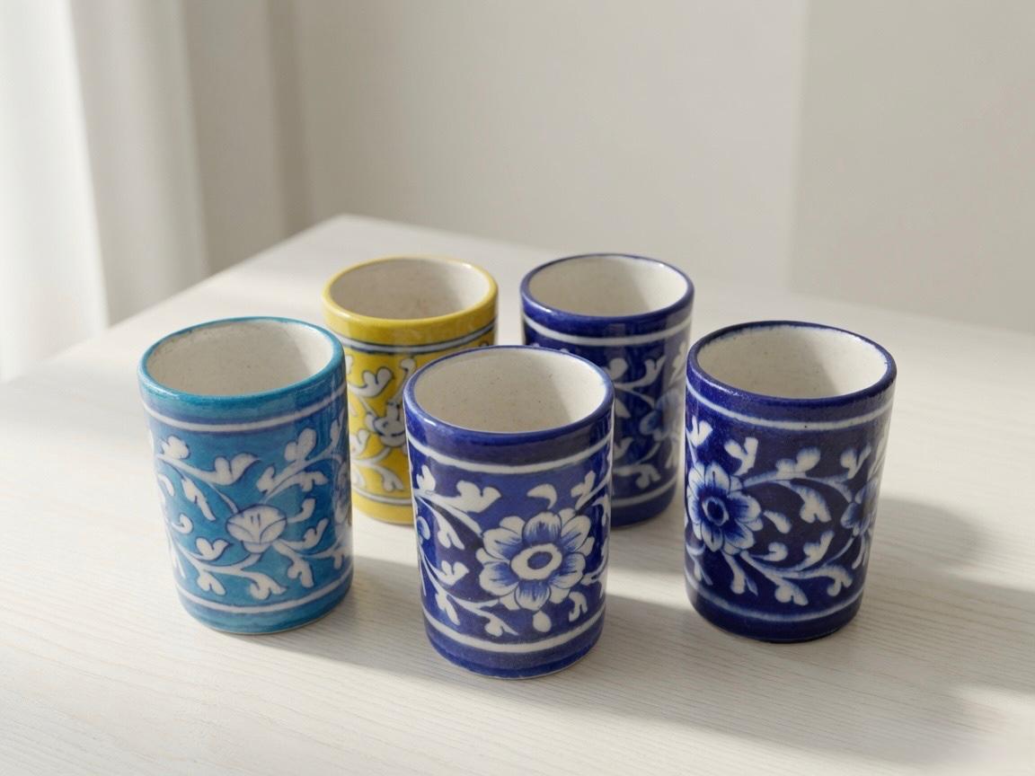 Jaipur Blue Pottery cotton Jar
